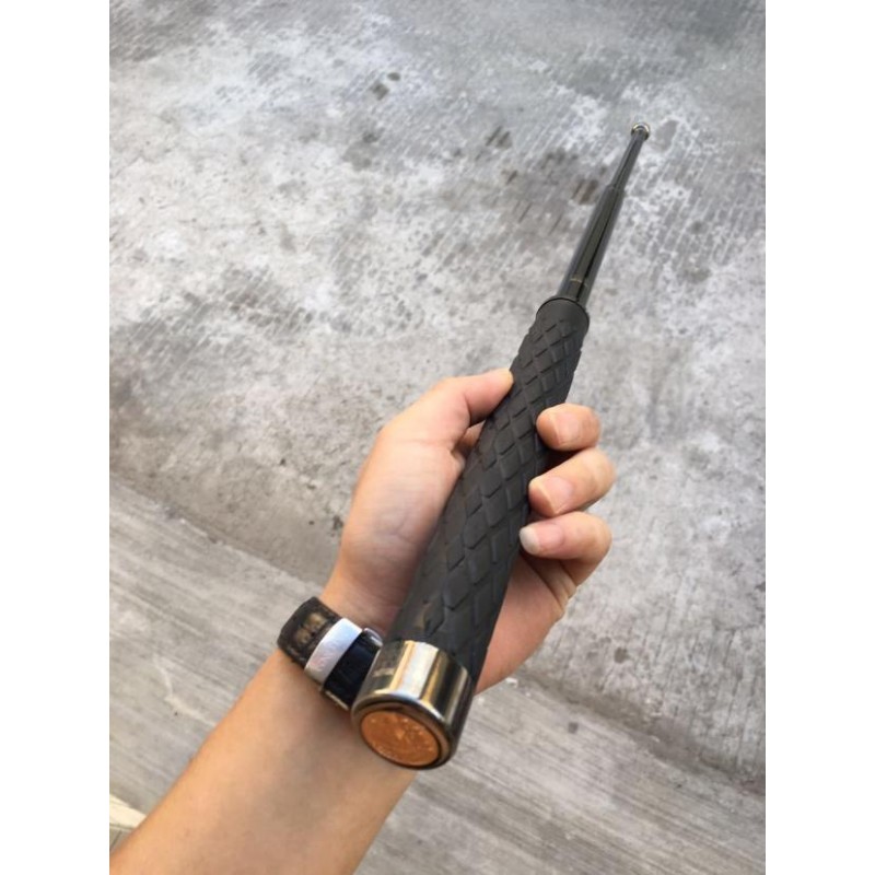 미국 511 스틱 ASP 다이아몬드 모양의 고무 손잡이 텔레스코픽 스틱 3단 차량 탑재 롤러 호신술 스틱 21인치 26인치