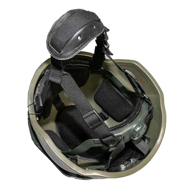 줄 지어 끈이있는 빠른 전술 헬멧 15 서스펜션 시스템 OPS 조정 가능한 수정 된 전술 헬멧면 액세서리