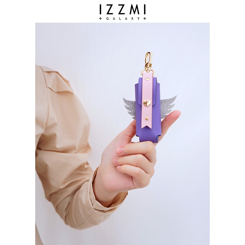 IZZMI 꿈 소녀 하트 날개 립스틱 가죽 케이스 작은 가방 장식 원래 디자인 선물