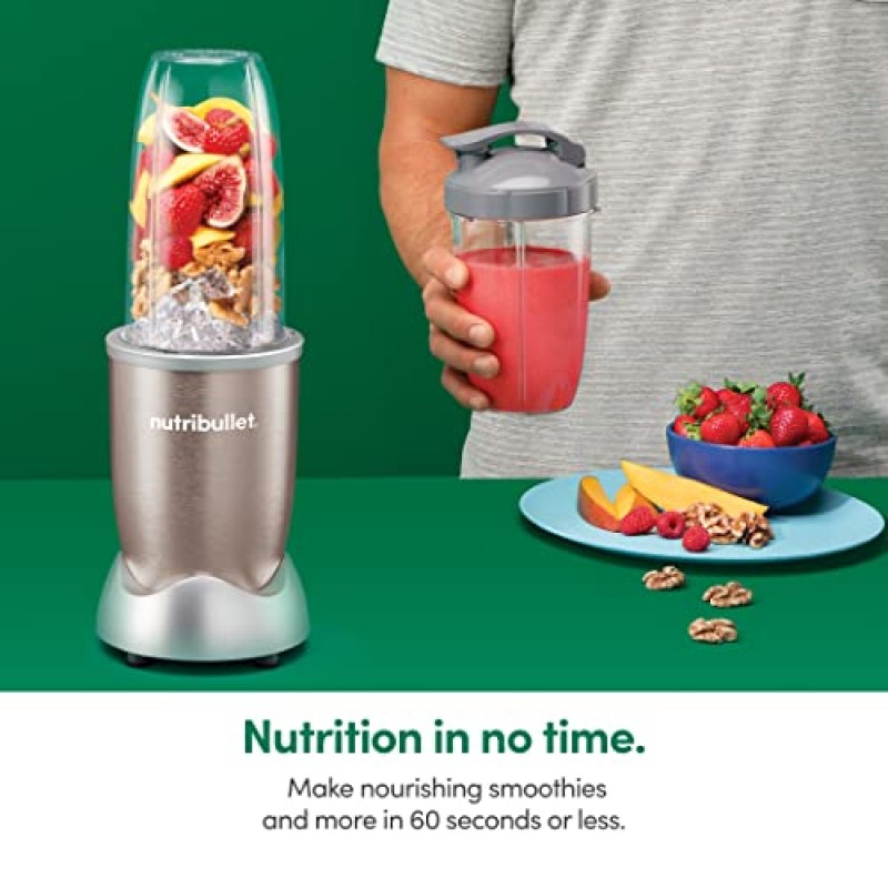 nutribullet Pro 900W 개인용 블렌더 - 13피스 고속 블렌더/믹서 시스템, 샴페인