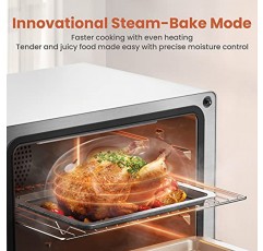 FOTILE ChefCubii 4-in-1 조리대 대류 스팀 콤비 오븐 에어 프라이어 탈수기, 온도 조절 기능, 40가지 사전 설정 메뉴 및 스팀 자체 청소, 1 CFT