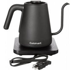 Cuisinart GK-1 디지털 구즈넥 주전자, 1리터, 1200와트를 담을 수 있는 정확한 붓기 ​​제어를 위해 설계된 정밀 구즈넥 스파우트, 빠른 가열 가능, 스테인리스 스틸, 검정색