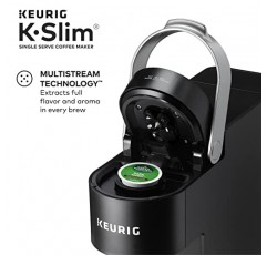 Keurig K- 슬림 싱글 서브 K-컵 포드 커피 메이커, 멀티스트림 기술, 블랙