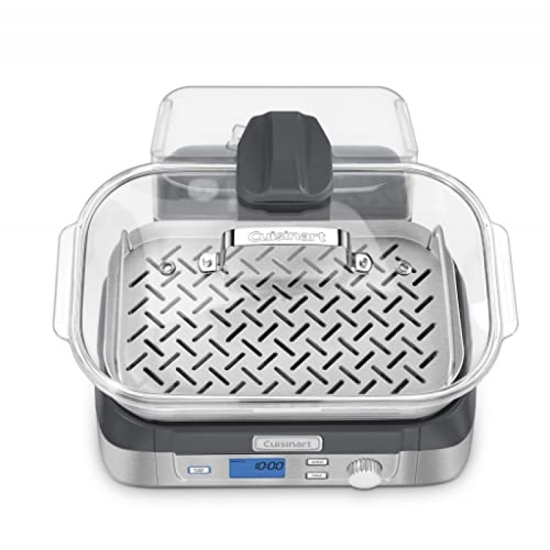 Cuisinart STM-1000 Cook Fresh 디지털 유리 스티머, 단일 사이즈, 스테인리스 스틸