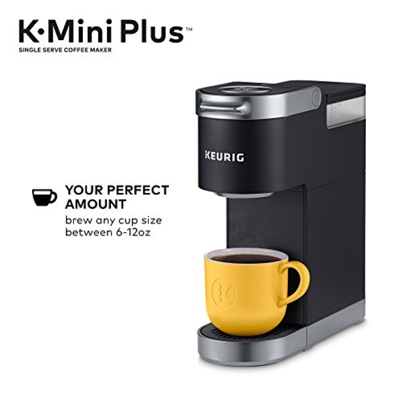 Keurig K-Mini Plus 1인용 K-Cup 포드 커피 메이커, 블랙