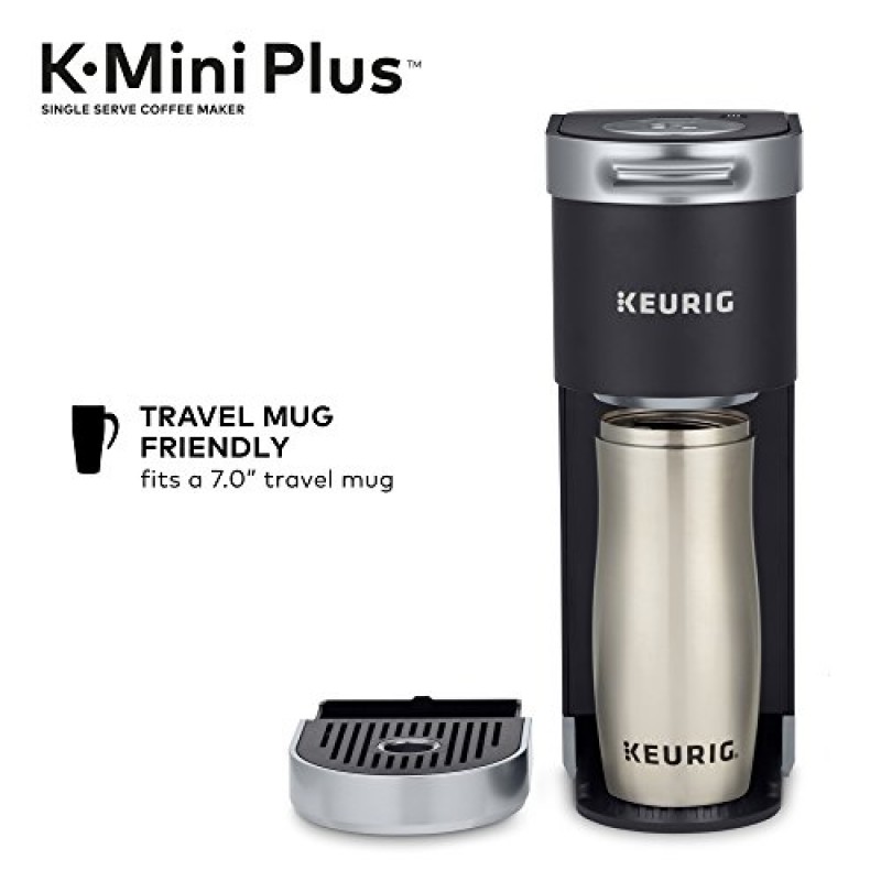 Keurig K-Mini Plus 1인용 K-Cup 포드 커피 메이커, 블랙