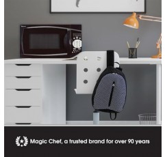 Magic Chef MCM770B 조리대 전자레인지, 컴팩트한 공간을 위한 소형 전자레인지, 700W, 0.7입방피트, 검정색