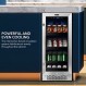 Whynter 스테인레스 스틸 BBR-838SB 15인치 내장 언더카운터 음료 냉장고(양방향 도어, 디지털 제어 및 잠금 장치 포함), 80캔