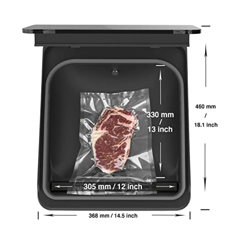 Wevac 12인치 챔버 진공 실러, CV12는 신선한 고기, 수프, 소스 및 양념장을 포함한 액체 또는 육즙이 많은 식품에 이상적입니다. 컴팩트한 디자인, 견고한 내구성, 전문적인 씰링 폭, 상업용 기계