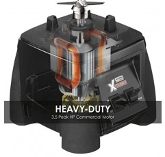 패들 스위치, 펄스 기능 및 64온스를 갖춘 Waring Commercial MX1000XTS 3.5 HP 블렌더 스테인레스 스틸 컨테이너, 120V, 5-15상 플러그, 검정색