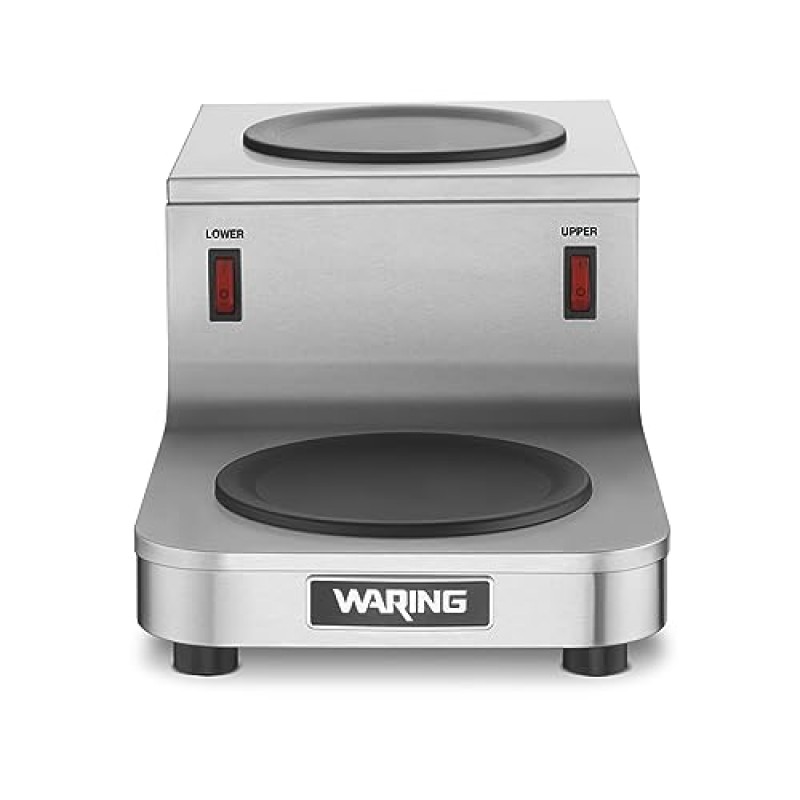 Waring Commercial WCW20R 카페 데코 더블 커피 카라페 워머, 스텝업 스타일, 120V, 5-15상 플러그