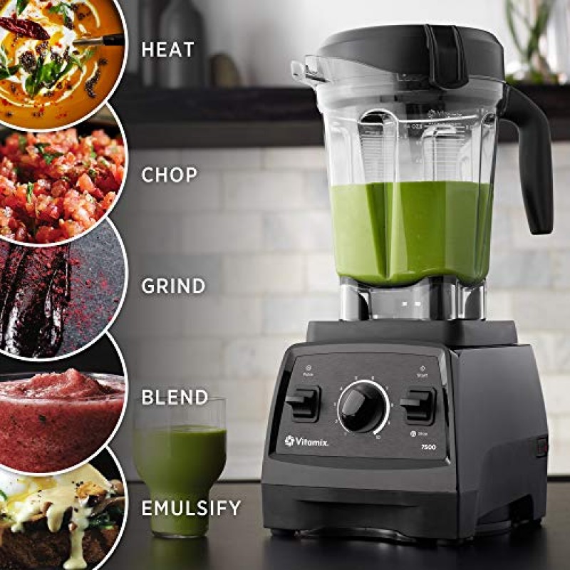 Vitamix, 블랙 7500 블렌더, 전문가 등급, 64온스 로우 프로파일 컨테이너