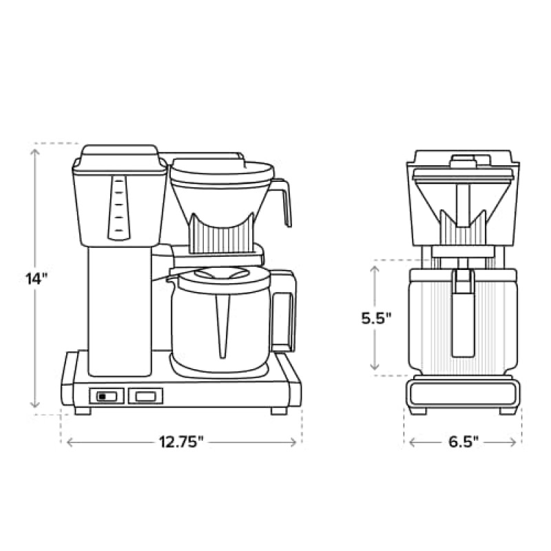 Technivorm Moccamaster 53923 KBGV 셀렉트 커피 메이커 주니퍼, 40온스, 10컵, 1.25L