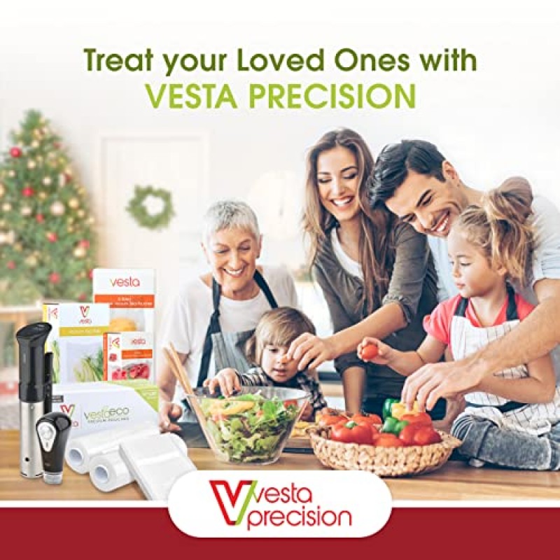 Vesta Precision의 Sous Vide 정밀 쿠커 - Imersa Expert | 강력한 펌프 설계 | 정확하고 안정적인 온도 제어 | Wi-Fi 앱 제어 | 터치 패널 | 50리터 | 1500와트
