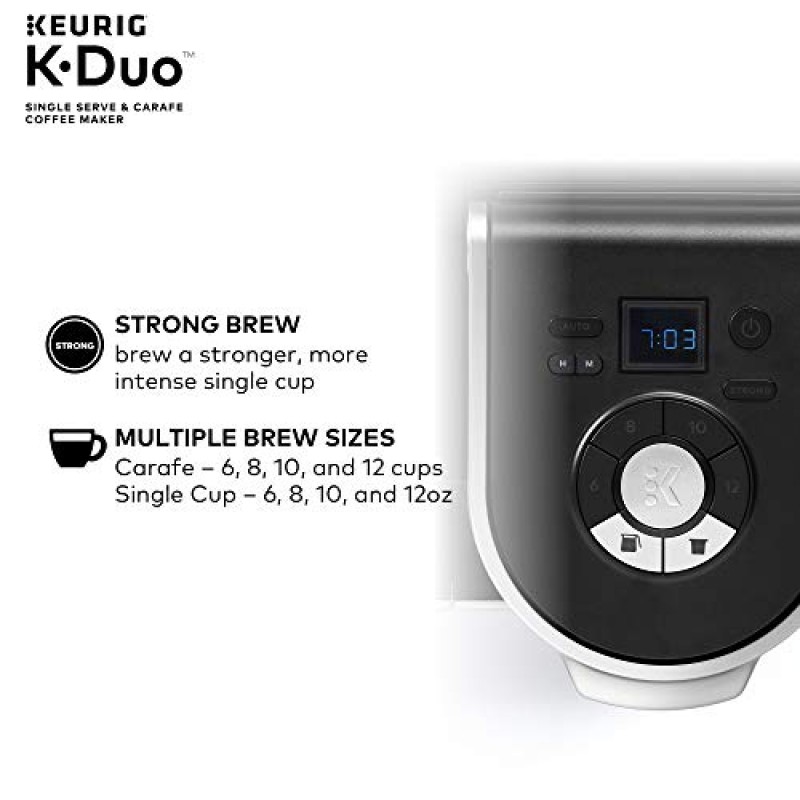 Keurig K-Duo 1인용 K-컵 포드 및 카라페 커피 메이커, 블랙