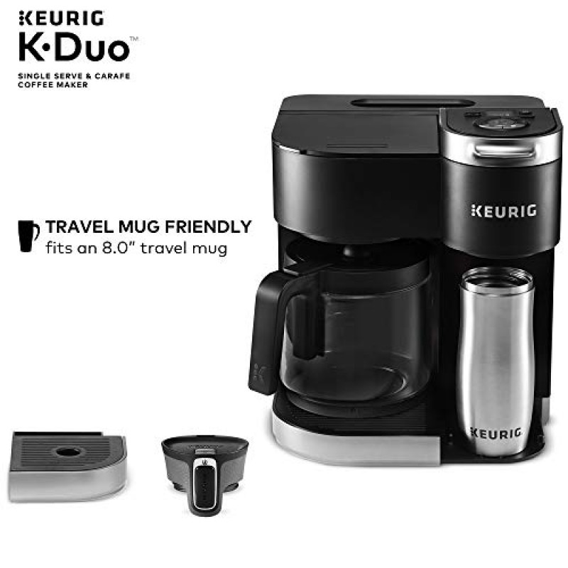 Keurig K-Duo 1인용 K-컵 포드 및 카라페 커피 메이커, 블랙