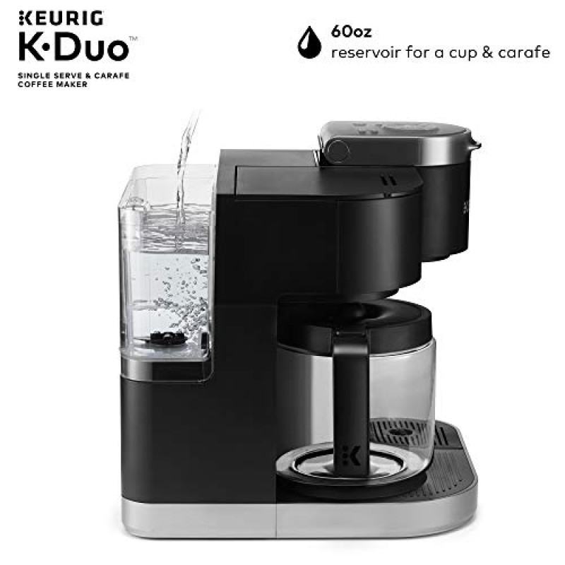 Keurig K-Duo 1인용 K-컵 포드 및 카라페 커피 메이커, 블랙