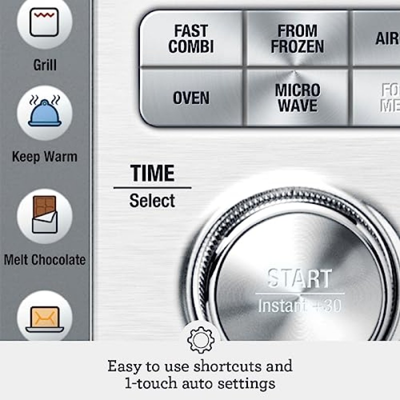 브레빌 콤비 웨이브 3-in-1 전자레인지, 에어프라이어, 토스터 오븐, 브러시드 스테인리스 스틸, BMO870BSS1BUC1