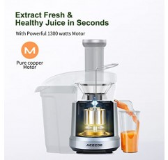 Acezoe Juicer Machines 1300W Juicer 야채 및 과일, 3