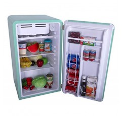 FRIGIDAIRE EFR372-MINT 3.2 Cu Ft 레트로 컴팩트 둥근 모서리 프리미엄 미니 냉장고, 민트
