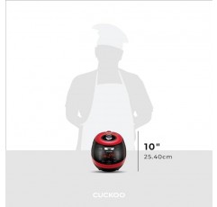 쿠쿠 CRP-HZ0683FR | 생 6컵 유도가열 압력밥솥 | 13가지 메뉴 옵션, 자동세척, 음성안내, Made in Korea | 블랙/레드