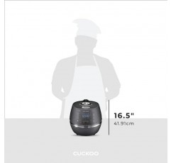 CUCKOO IH 압력밥솥 23 메뉴 옵션: 백미, 현미, 죽, 찜 등, LED 스크린, 퍼지 로직 테크, 6컵 / 1.5Qt. (날것) CRP-DHSR0609FD 회색, 스테인리스 스틸 특징