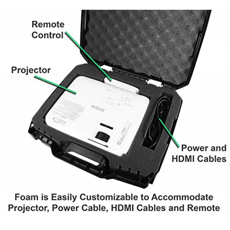 CASEMATIX 홈 비디오 프로젝터 하드 케이스는 PowerLite 및 홈 시네마 DLP WXGA 1080p 3D 프로젝터와 호환되며 일부 모델 Pro EX9200, 1781W, 1761W, 1284,640, 740HD, 1040 이상, 케이스만 해당