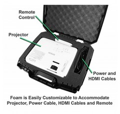 CASEMATIX 홈 비디오 프로젝터 하드 케이스는 PowerLite 및 홈 시네마 DLP WXGA 1080p 3D 프로젝터와 호환되며 일부 모델 Pro EX9200, 1781W, 1761W, 1284,640, 740HD, 1040 이상, 케이스만 해당