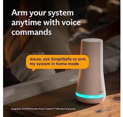 SimpliSafe 8피스 무선 홈 보안 시스템 - 연중무휴 전문 모니터링 옵션 - 계약 없음 - Alexa 및 Google Assistant와 호환 가능, 흰색