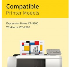 Expression Home XP-5200 Workforce WF-2960 프린터용 Epson 222 222XL T222 T222XL용 222 잉크 카트리지 재생산 교체품(검정색, 청록색, 자홍색, 노란색, 4팩 222-i 콤보 팩)