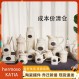 KATIA 사각 세라믹 밀봉 항아리 유럽식 저장 항아리 설탕 항아리 저장 항아리 복고풍 작은 항아리 조합 용기