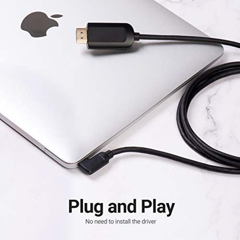 VENTION USB C - HDMI 케이블 4K 60Hz 직각 USB-C 5FT [고속] 홈 오피스용 USB Type C - HDMI 코드 Thunderbolt 3 4 MacBook Pro/Air iMac과 호환 가능 새 iPad Galaxy S21 S20 XPS 17