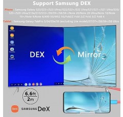 USB C-HDMI 어댑터 케이블 Thunderbolt 3/4 4K MHL 코드(100W PD 포함) iMac MacBook 표면 스위치용 고속 충전 포트 Galaxy S22 S21 S20 S10 S9 S8 참고 21 20 10 Android Samsung Phone Dex to Monitor TV