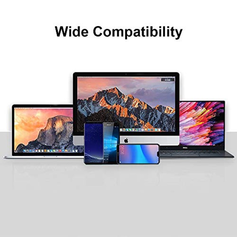 홈 오피스용 USB C-DisplayPort 케이블 4K@60Hz 6FT 업그레이드 MacBook Pro/Air, USB-C 포트 노트북/휴대폰이 있는 iPad Pro와 호환되는 USB C-DP 케이블(UPGROWCMDPM6)