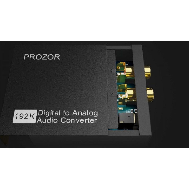 PROZOR 192KHz 디지털-아날로그 오디오 변환기 DAC 디지털 SPDIF 광-아날로그 L/R RCA 변환기 Toslink 광학-3.5mm 잭 어댑터(PS3 HD DVD PS4 Amp Apple TV 홈 시네마)