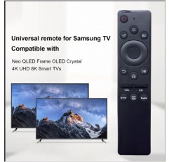 【2개 팩】 삼성 스마트 TV용 범용 리모컨, HDTV 4K UHD Curved QLED 및 기타 TV의 원격 교체, Netflix Prime-Video Hulu 버튼 포함