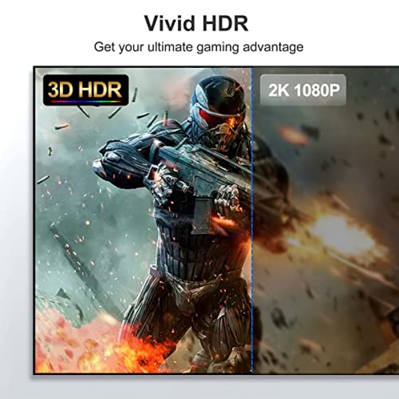 UVOOI 짧은 HDMI 케이블 1피트 10팩, 4K 1FT HDMI - HDMI 케이블 고속 HDMI 2.0 코드는 4K@60Hz, 2K, 1080P, HDCP 2.2, HDR, 3D, ARC 및 이더넷을 지원합니다.