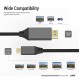 JYFT USB C - 홈 오피스용 HDMI 케이블 10FT/3m, 4K Type C - HDMI 코드(Thunderbolt 3과 호환 가능), Surface Book 2 등.