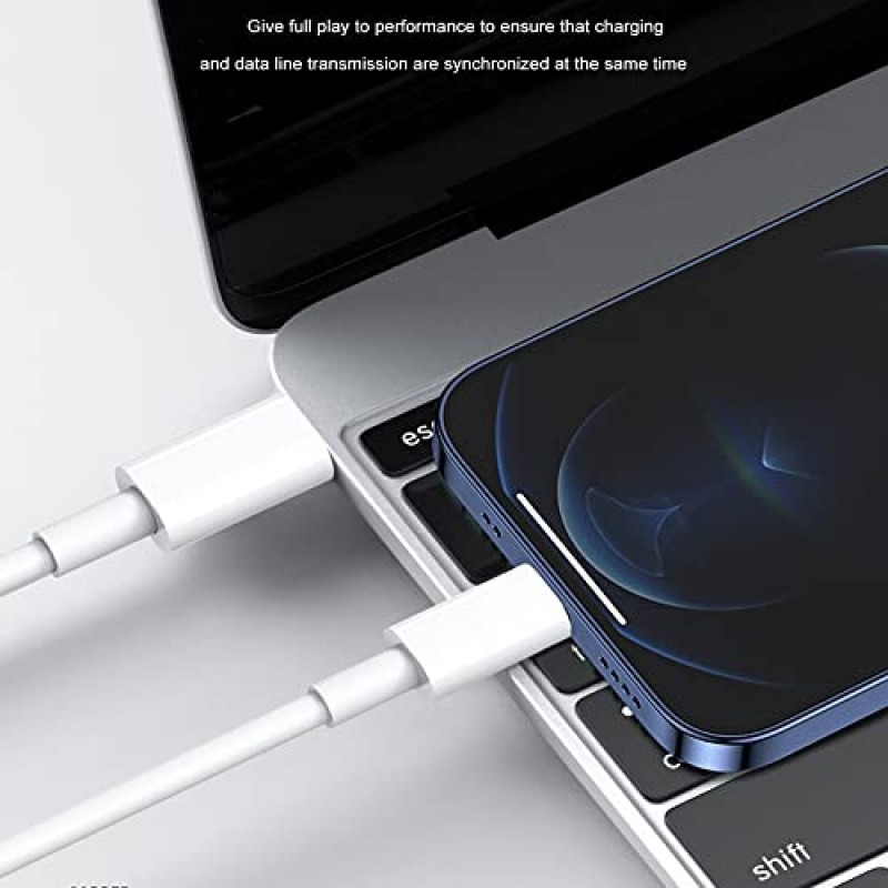 USB C-라이트닝 케이블 3 팩 10Ft Apple MFi 인증 20W iPhone 고속 충전기 코드 포트 지원 유형 C-라이트닝 충전 코드 iPhone 14/13/12/11 Pro Max/XS MAX/XR/X/8/7과 호환 가능