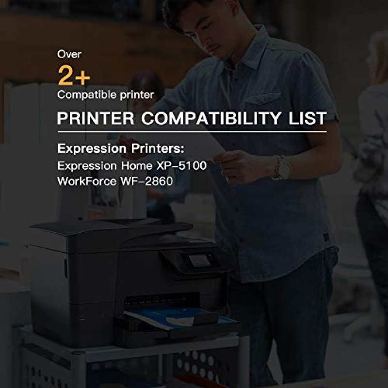 E-Z 잉크(Workforce WF-2860 Expression Home XP-5100 프린터와 함께 사용하기 위한 Epson 202XL 202 XL T202XL용 재생 잉크 카트리지 교체 새 업그레이드 칩(검은색, 2팩)