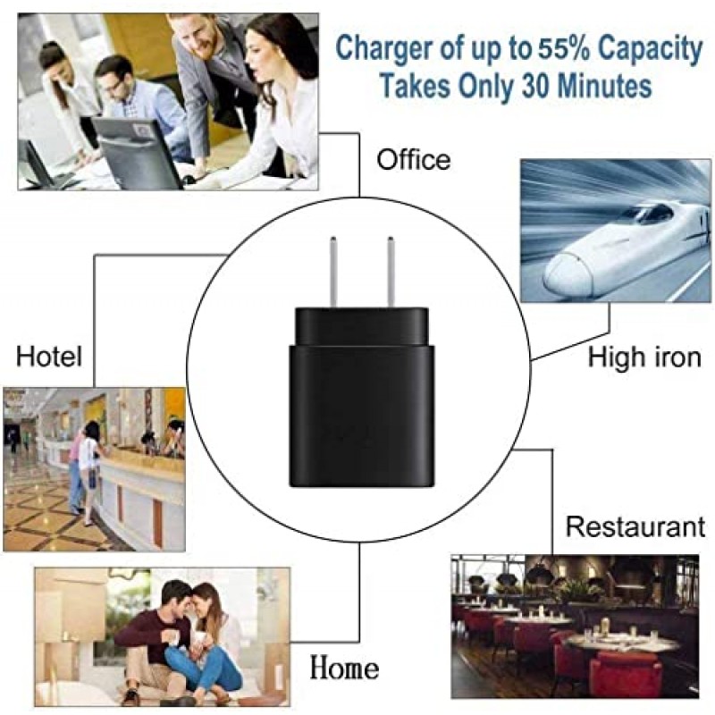 삼성 초고속 충전기 유형 C 키트, 삼성 Galaxy S22/S21/S20/Plus/Ultra/Note 20/Z Fold 3, iPad Pro/Air, 2X 유형 C~C용 25W PD&PPS 유형 C 충전기 고속 충전 블록/차량용 어댑터 코드(5ft)