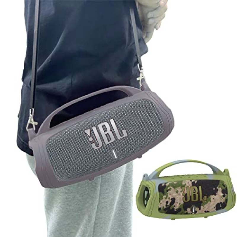 JBL Charge 5 휴대용 블루투스 스피커용 실리콘 커버 케이스, JBL Charge 5 휴대용 블루투스 스피커 액세서리용 보호 스킨 케이스(위장 케이스)