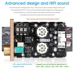 Douk Audio U10 미니 튜브 헤드폰 앰프 가정용 스피커용 HiFi 스테레오 프리앰프