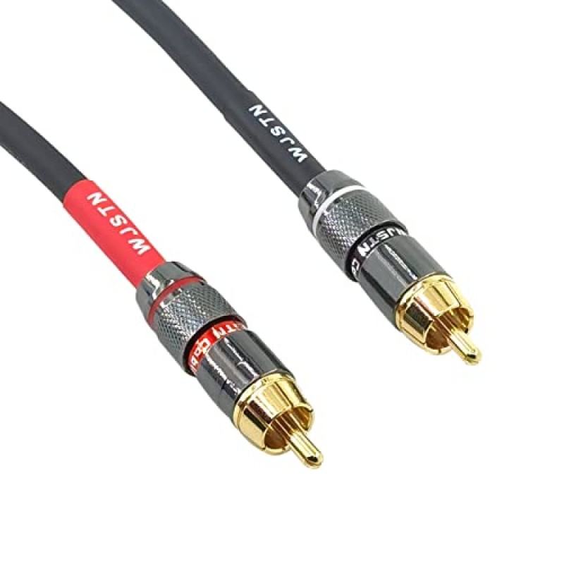 WJSTN RCA - XLR 케이블, XLR 수 - RCA 수 케이블, RCA 수 - XLR 수 HiFi 오디오 케이블, 4N OFC 20AWG 차폐 연선 무산소 구리 브레이드 도체, 2팩(3FT)