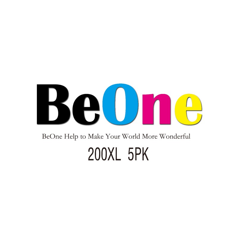 BeOne 200XL 잉크 카트리지 교체용 Epson 200 XL T200 T200XL 5팩용으로 재제조 Workforce WF-2520 WF-2530 WF-2540 Expression Home XP-200 XP-300 XP-310 XP-400 XP-410(2BK/1C/ 1M/1년)