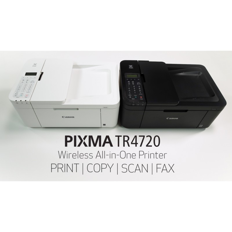 Canon PIXMA TR4720 올인원 무선 프린터 가정용, 자동 문서 공급 장치, 모바일 인쇄 및 내장 팩스 포함, 흰색