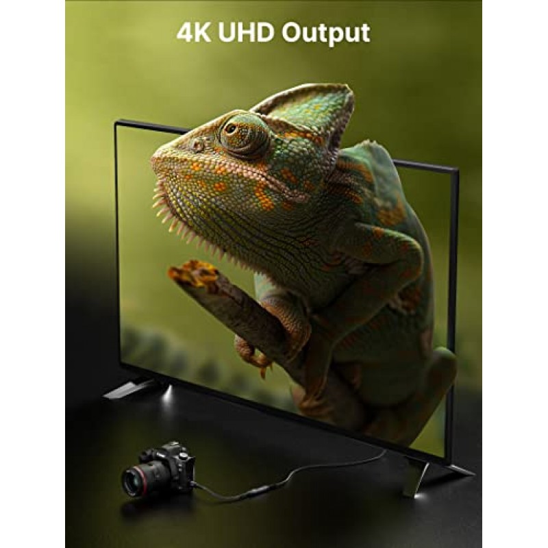 JSAUX 미니 HDMI - HDMI 어댑터 2팩, 미니 HDMI 남성 - HDMI 여성 케이블, 4K 60Hz HDR 3D 18Gbps Dolby, DSLR, 캠코더, 그래픽 카드, 라즈베리 파이 제로 W, 노트북, 태블릿과 호환 가능 - 블랙