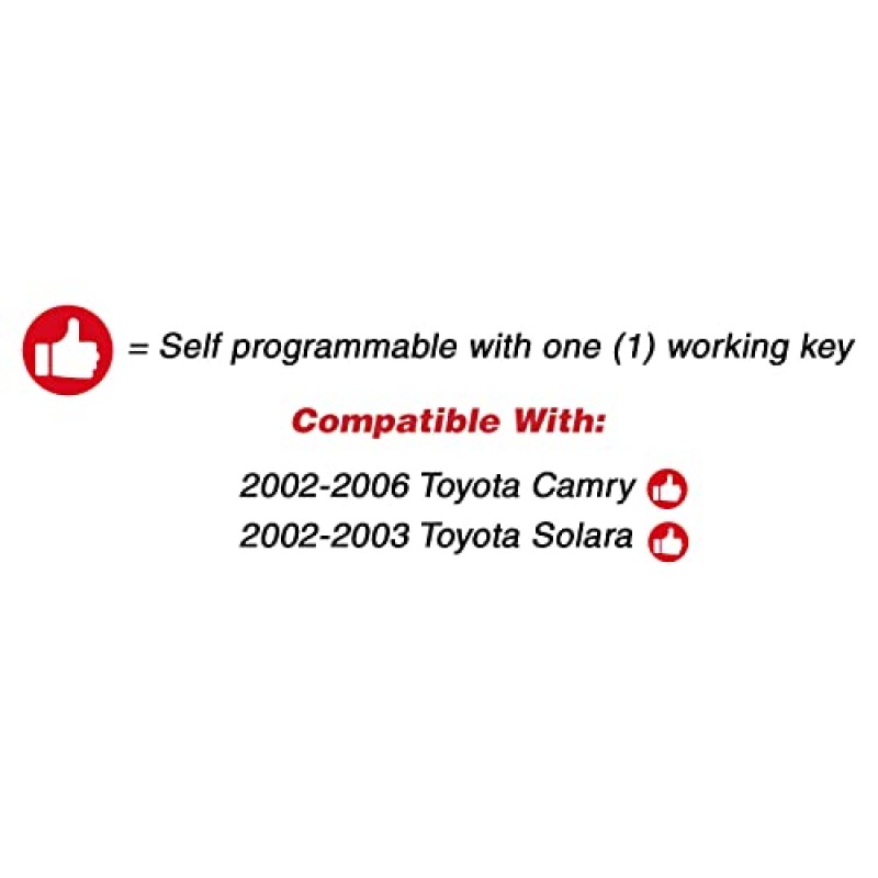 KeylessOption Keyless Entry Toyota Camry GQ43VT14T 용 원격 제어 자동차 열쇠 고리 교체