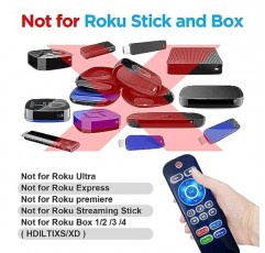 TCL/Hisense/Sharp/Philips/Onn/Element/Insignia/Westinghouse Roku TV용 Roku TV용 교체 백라이트 TV 리모컨(Roku 스틱 또는 박스용 아님)