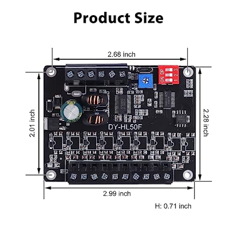 60W 음성 재생 모듈, PEMENOL DC 9-24V 고전력 음악 플레이어 Mp3 트리거 증폭기 64Mbit 플래시 저장 사운드 보드 지원 소리 및 빛 경보